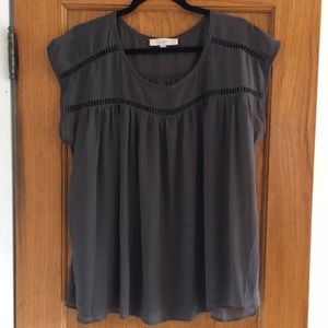 Loft gray blouse